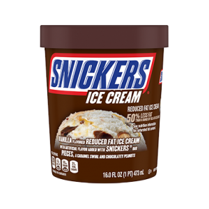 SNICKERS ICE CREAM CANDY PINT 16.0 FLUID OUNCE - Arya Icecream